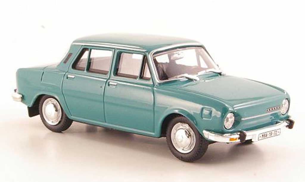 Skoda 110 1/43 Abrex grunblue 1969 diecast model cars