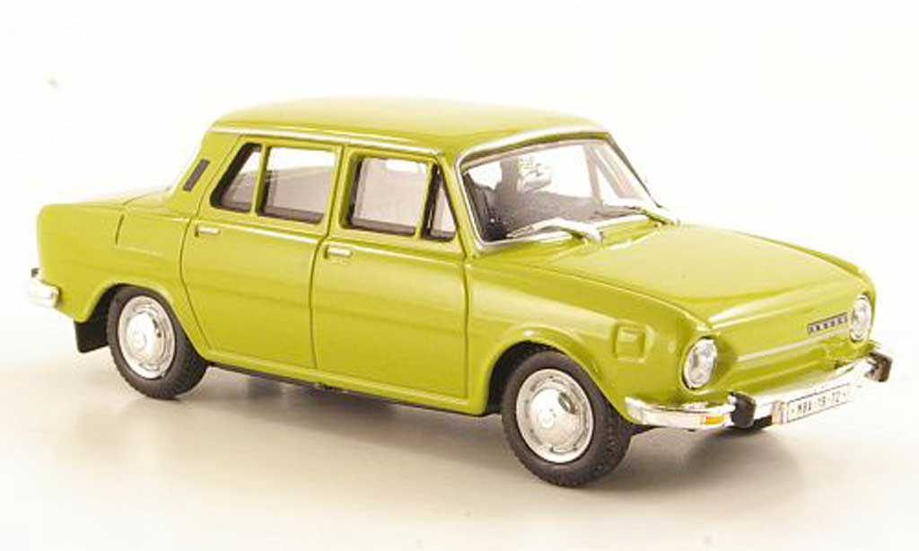 Skoda 110 1/43 Abrex yellowgrun 1969 diecast model cars