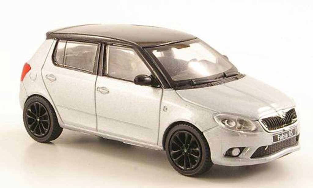 Skoda Fabia II 1/43 Abrex II grey avec blackem Dach und Felgen 2010 diecast model cars
