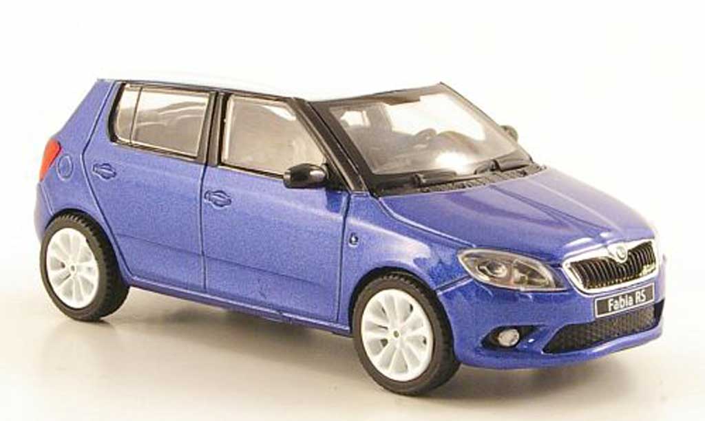 Skoda Fabia 1/43 Abrex blue mit whiteem Dach und Felgen 2010 diecast model cars