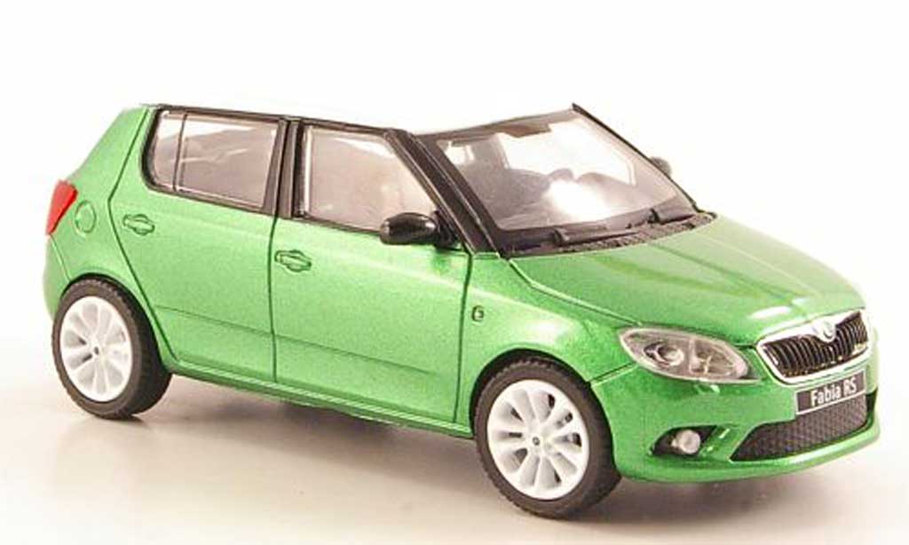 Skoda Fabia 1/43 Abrex grun mit whiteem Dach und Felgen 2010 diecast model cars