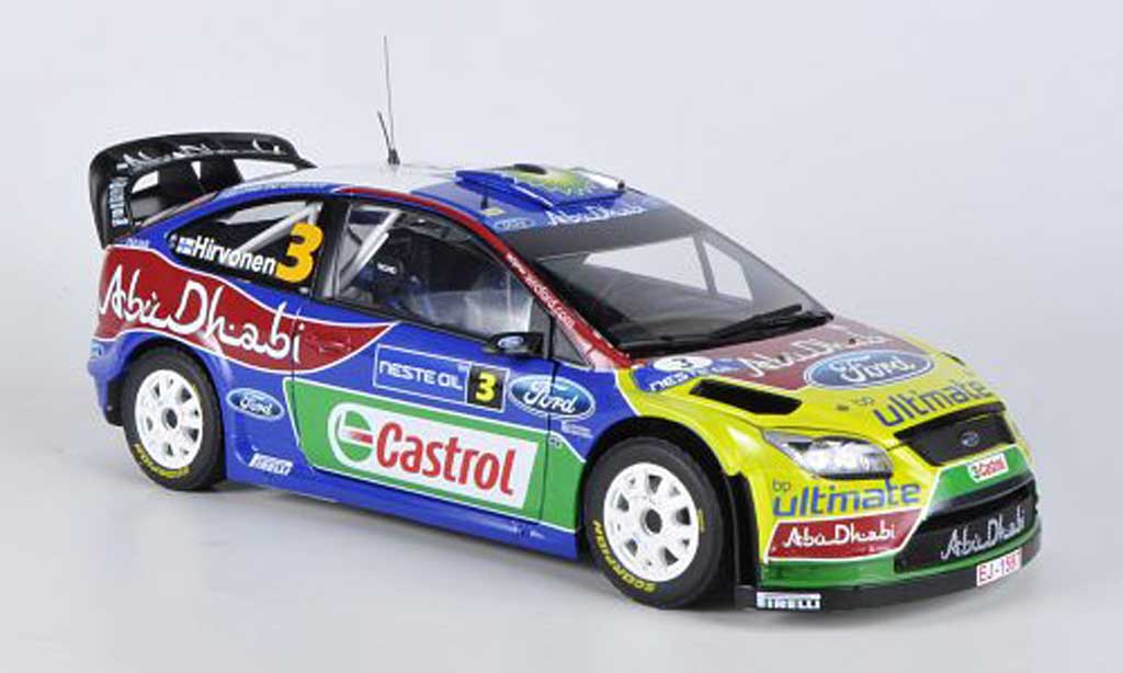 Ford Focus RS WRC 1/18 Sun Star RS WRC 09 No.3 Abu Dhabi/BP Rally Finnland 2009 M.Hirvonen/J.Lehtinen diecast model cars