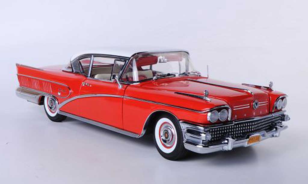 Buick Limited 1/18 Sun Star Hardtop Coupe red/white 1958 diecast model cars