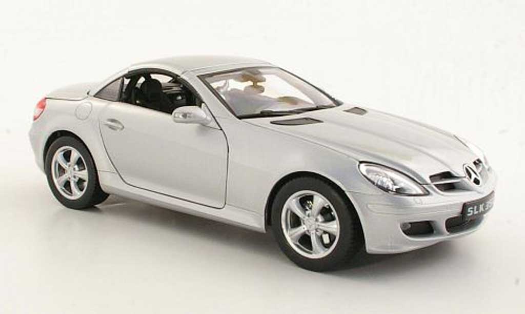 Mercedes Classe SLK 1/18 Welly 350 (R171) grey metallisee 2004 diecast model cars