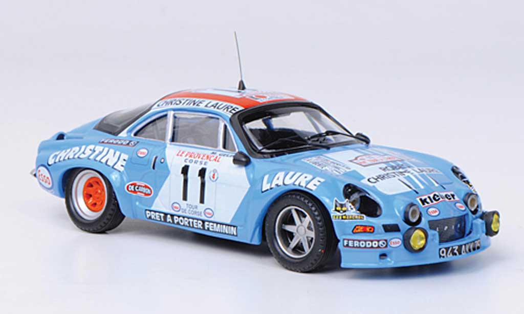 Alpine A110 1/43 Trofeu No.11 Christine Laure J.Henry / M.Gelin Tour de Corse 1975 diecast model cars