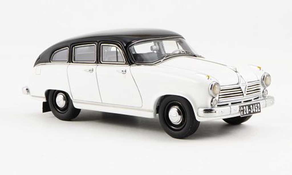 Borgward Hansa 2400 1/43 Neo white/black 1955 diecast model cars