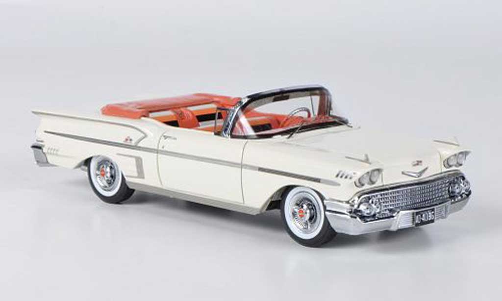 Chevrolet Bel Air 1958 1/43 Neo 1958 Impala 2-portes Convertible white diecast model cars