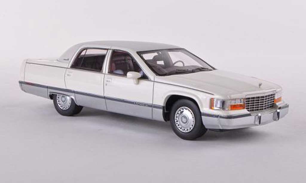 Cadillac Fleetwood Brougham 1/43 Neo Brougham white/lumineuses-grey 1994 diecast model cars