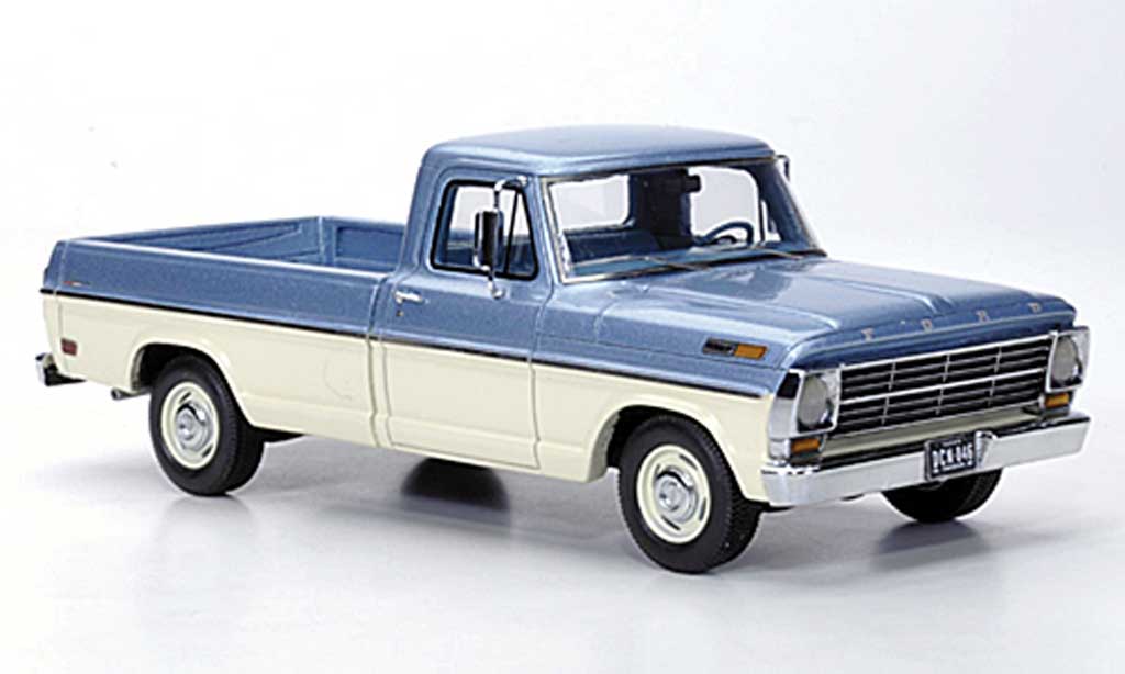 Ford F-100 1/43 Neo F 100 Pick Up grey blue/white 1968 diecast model cars
