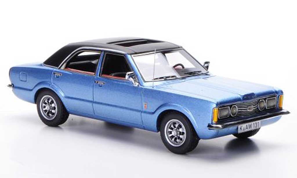 Ford Taunus 1973 1/43 Neo 1973 GXL blue/mattblack 4-Turer diecast model cars