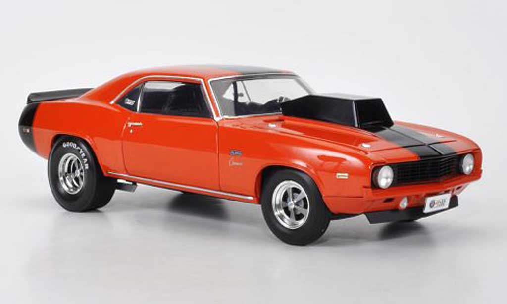 Chevrolet Camaro SS 1/18 Highway 61 SS Baldwin Motion Pro Stock orange/black 1969 diecast model cars