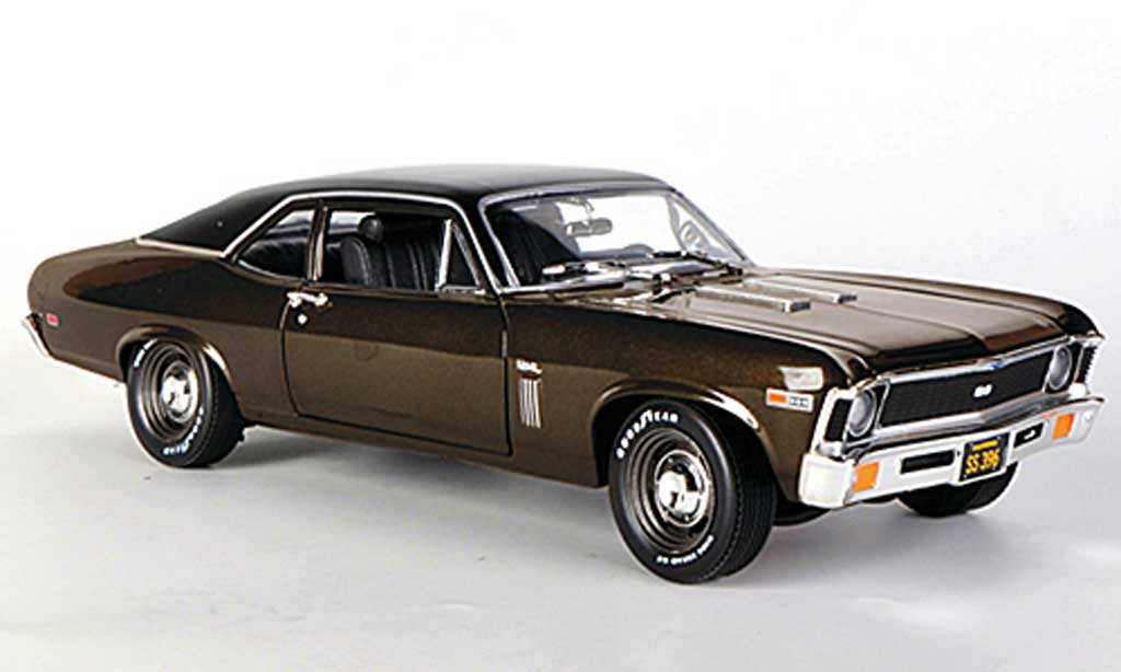 Chevrolet Nova 1969 1/18 Ertl 1969 SS 396 brown/mattblack diecast model cars