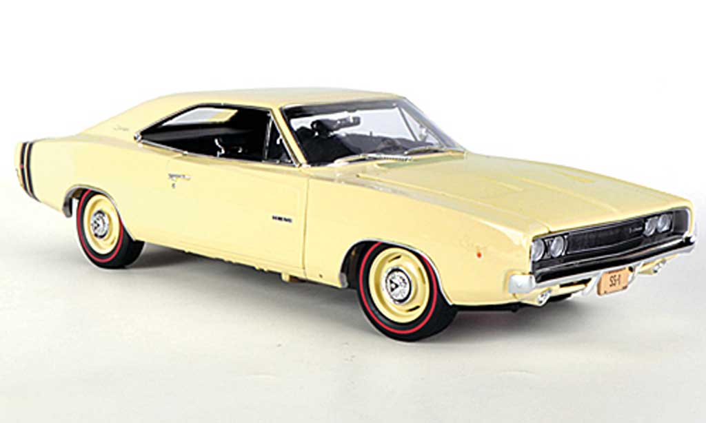 Dodge Charger 1968 1/18 Ertl 1968 R/T beige diecast model cars