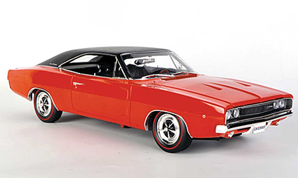 Dodge Charger 1968 1/18 Ertl 1968 red/mattblack diecast model cars