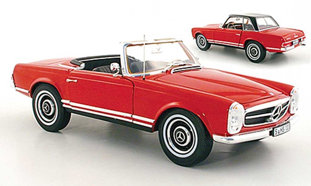 Mercedes 230 1/18 Norev SL (W113) red diecast model cars