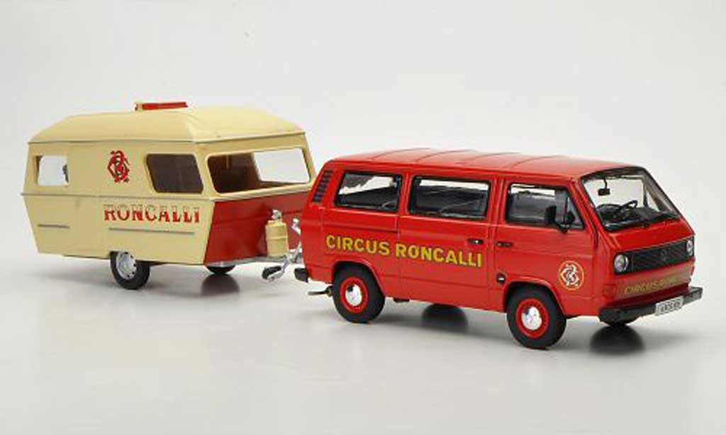 Volkswagen T3 1/43 Premium ClassiXXs a Bus mit Wohnanhanger Circus Roncalli diecast model cars