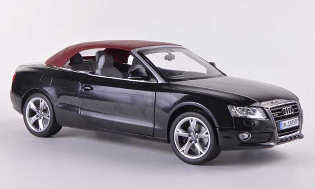 Audi A5 1/18 Norev Convertible black 2009 diecast model cars