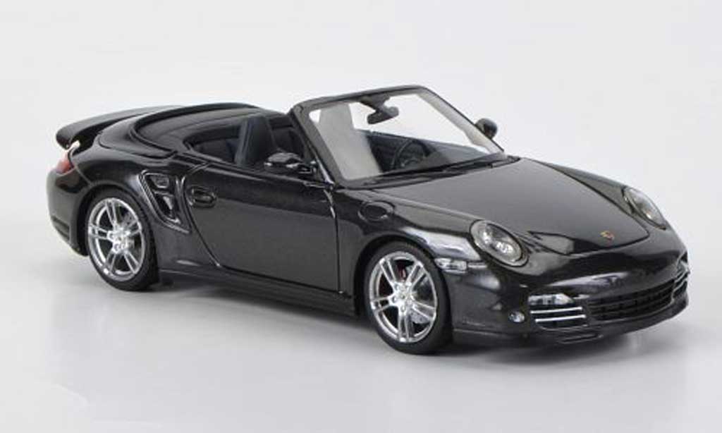Porsche 997 Turbo 1/43 Minichamps Turbo cabriolet (II) grey avec Figur 2009 diecast model cars
