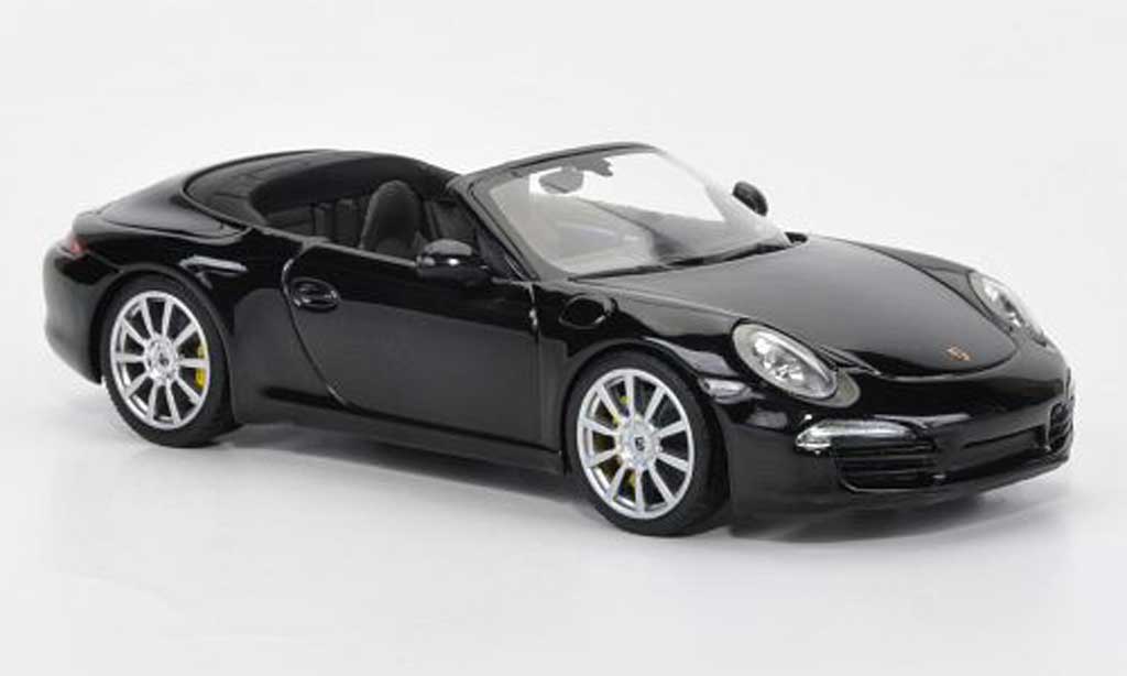 Porsche 991 S 1/43 Minichamps Carrera S Convertible black 2012 diecast model cars