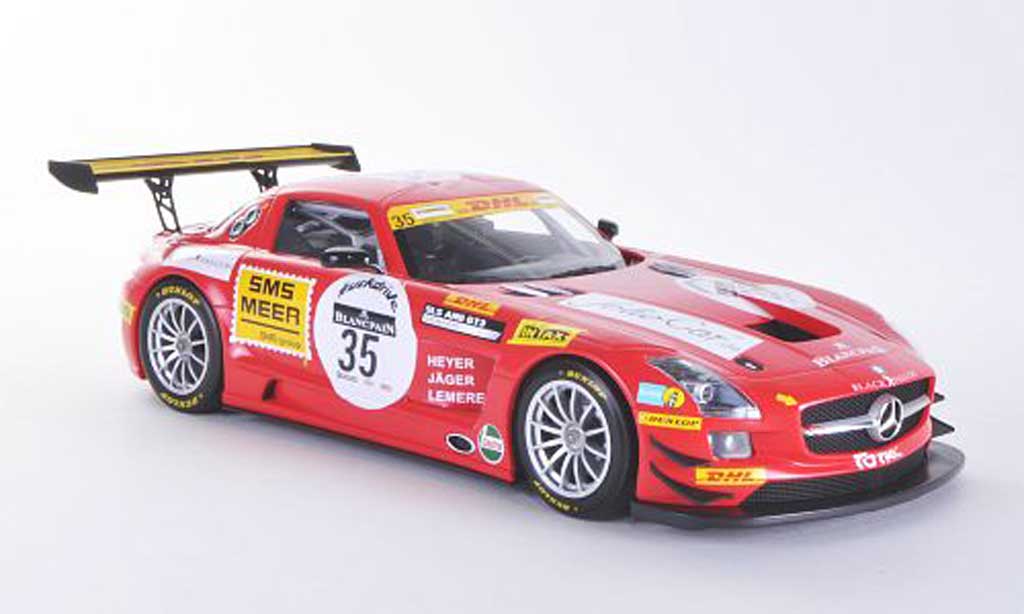 Mercedes SLS 1/18 Minichamps AMG GT3 No.35 Team Black Falcon K.Heyer / T.Jager / S.Lemeret 24h Spa 2011 diecast model cars