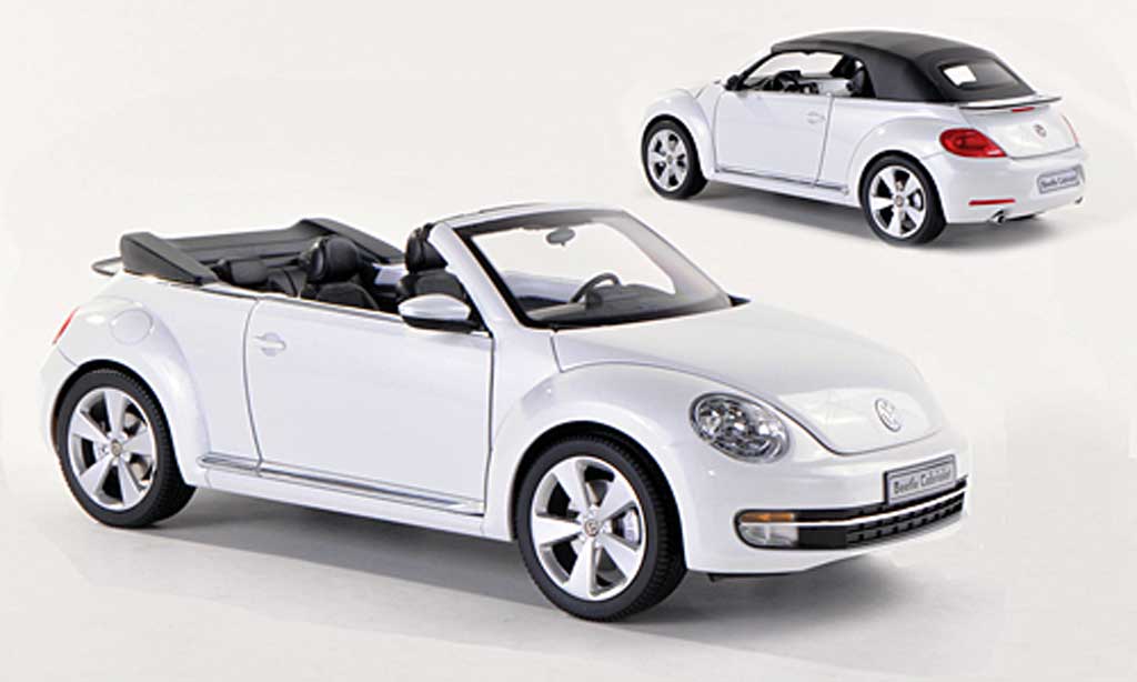 Volkswagen Beetle 1/18 Kyosho Convertible white diecast model cars