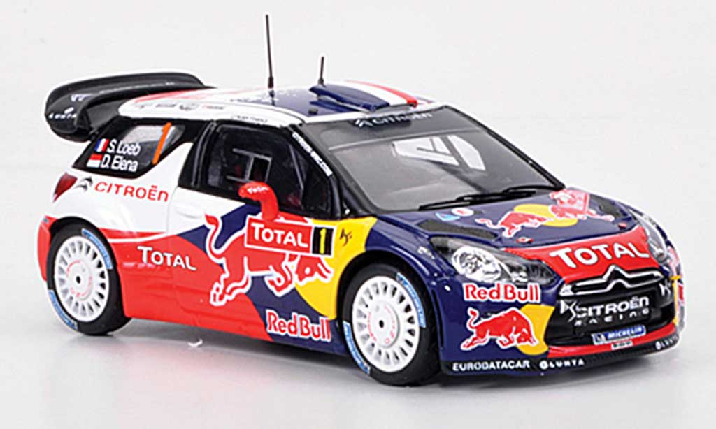 DS Automobiles DS3 WRC 2012 1/43 Spark WRC 2012 No.1 Red Bull S.Loeb/D.Elena Monte Carlo diecast model cars