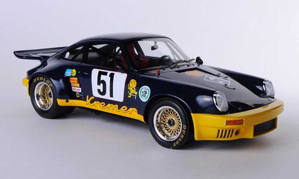 Porsche 930 RSR 1/18 Spark RSR 3.0 No.51 Kremer Racing B.Wollek 1975 diecast model cars