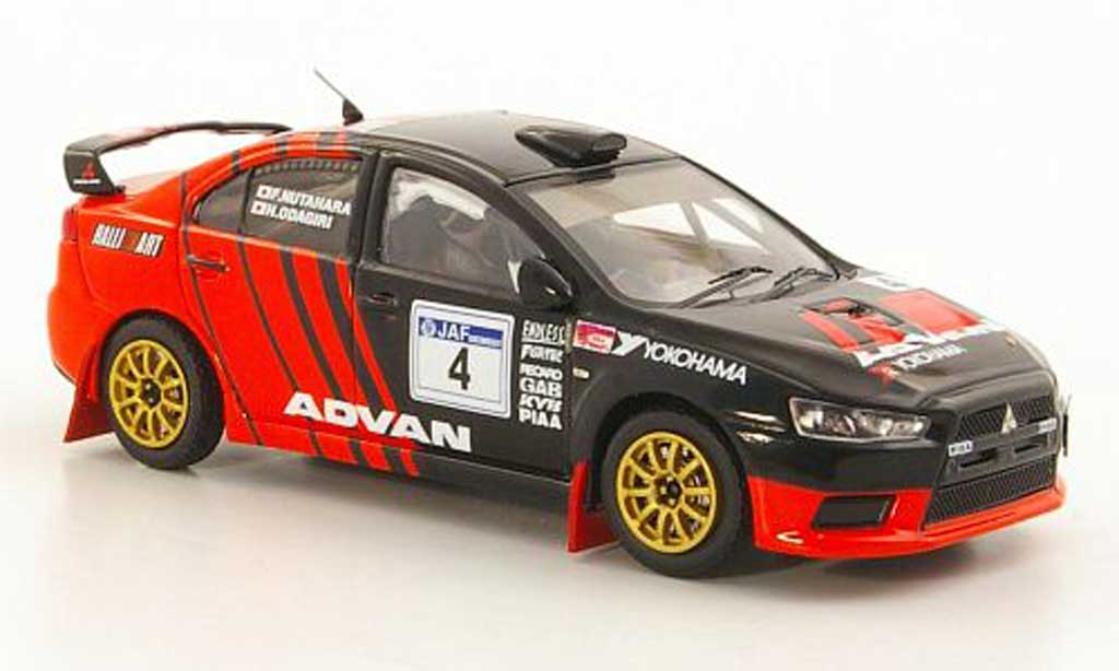 Mitsubishi Lancer Evolution X 1/43 IXO Evolution X No.4 Advan - RalliArt F.Nutahara / H.Odagiri JRC Tour de Kyusyu in Karatsu 2008 diecast model cars