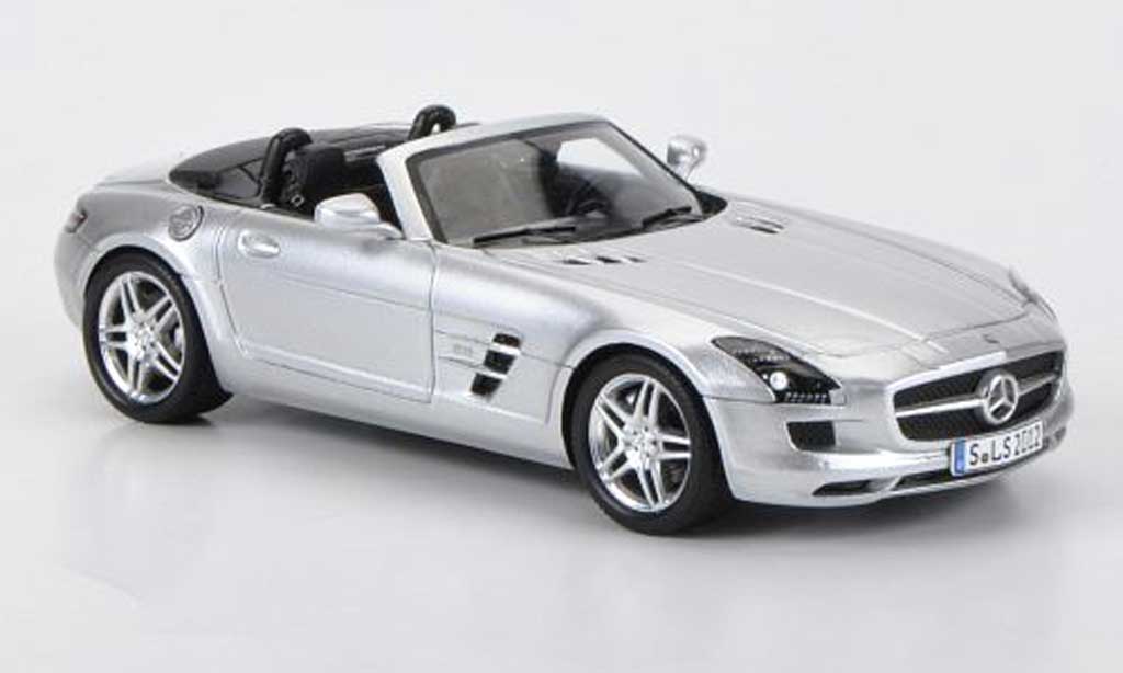 Mercedes SLS 1/43 Spark AMG Roadster grey diecast model cars