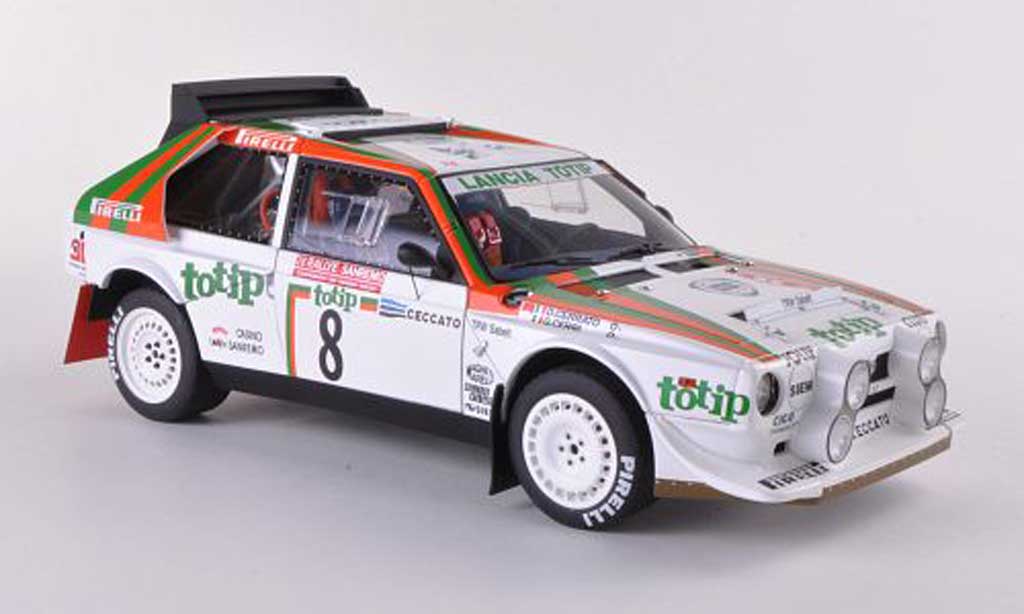 Lancia Delta S4 1/18 Autoart S4 No.8 Rally Sanremo 1986 Cerrato/Cerri diecast model cars