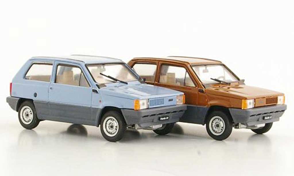 Fiat Panda 1/43 Brumm 2er-Set: 30 blue und 45 brown 1980 diecast model cars
