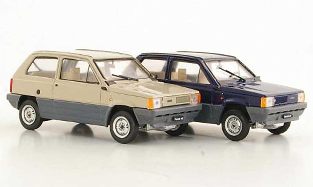 Fiat Panda 1/43 Brumm 2er-Set: 30 blue und 45 beige 1980 diecast model cars