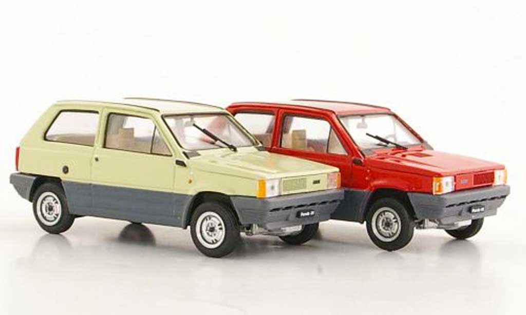 Fiat Panda 1/43 Brumm 2er-Set: 30 beige und 45 red 1980 diecast model cars