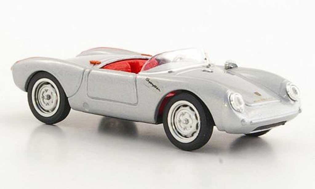 Porsche 550 1954 1/43 Brumm 1954 grey /red Strassenversion diecast model cars