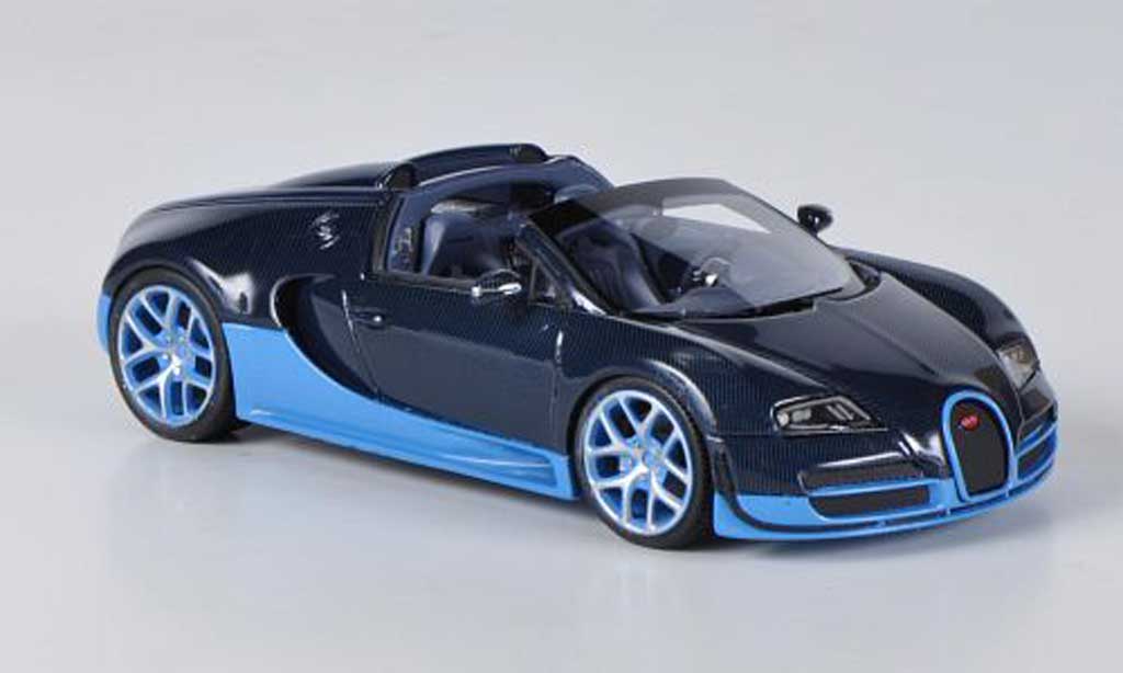 Bugatti Veyron Grand Sport 1/43 Look Smart Grand Sport 16.4 Vitesse Carbonoptik/blue/blue 2012 diecast model cars