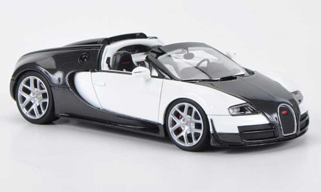 Bugatti Veyron 16.4 1/43 Look Smart 16.4 Vitesse carbon/white Autosalon Genf 2012 diecast model cars