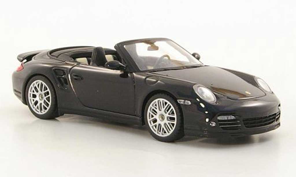 Porsche 997 Turbo 1/43 Minichamps Turbo cabriolet S black 2010 diecast model cars