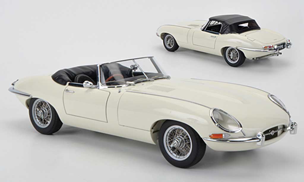 Jaguar E-Type 1/18 Autoart Roadster Series I 3.8 beige diecast model cars