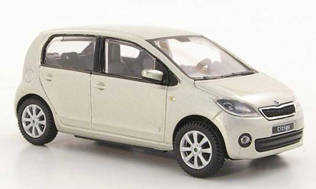 Skoda Citigo 1/43 Abrex grey beige 5-portes 2012 diecast model cars