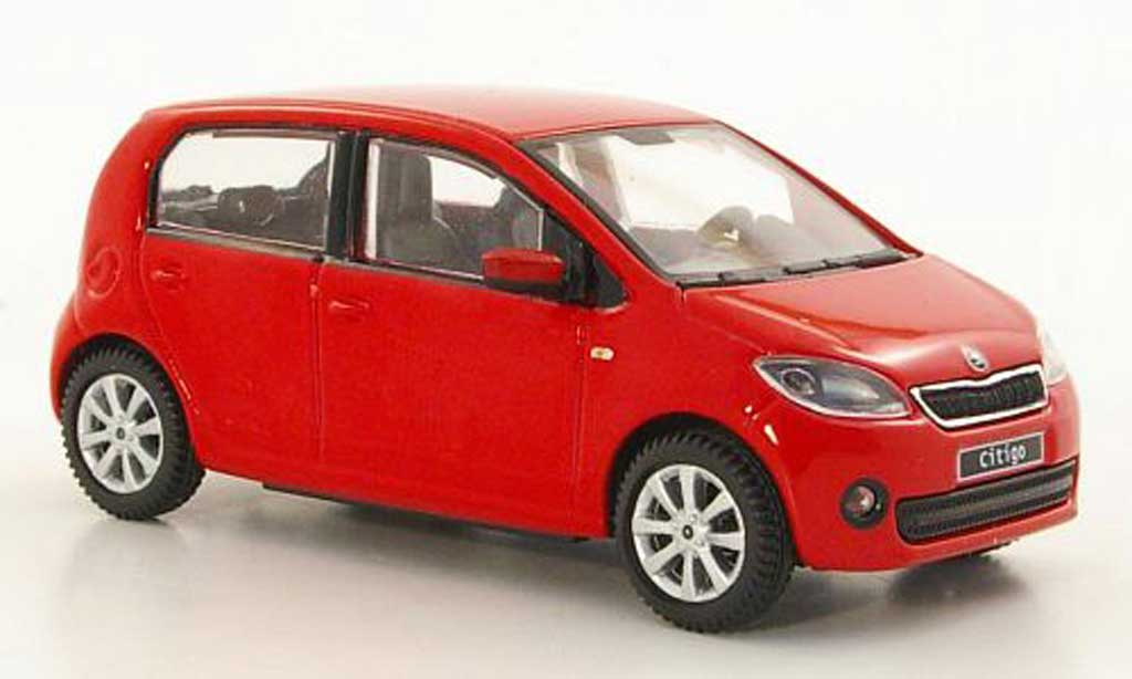 Skoda Citigo 1/43 Abrex red 5-portes 2012 diecast model cars