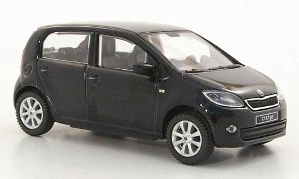 Skoda Citigo 1/43 Abrex black 5-portes 2012 diecast model cars