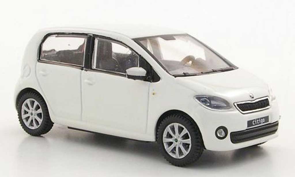 Skoda Citigo 1/43 Abrex white 5-portes 2012 diecast model cars