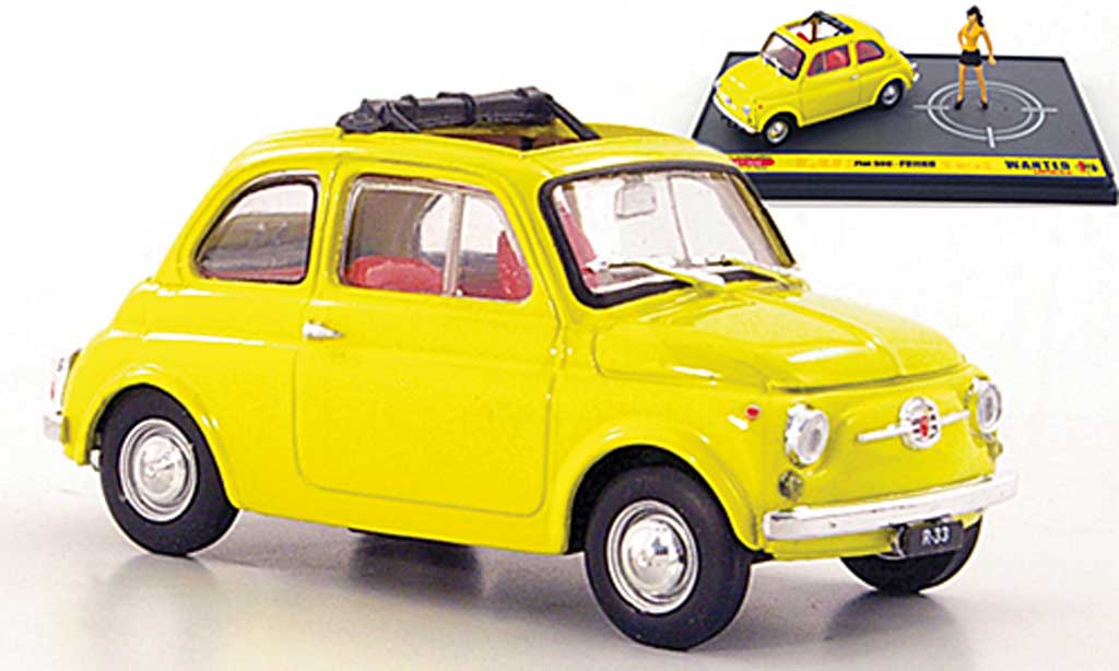 Fiat 500 1/43 Brumm yellow Fujiko ''Wante- Lupin the 3rd'' diecast model cars