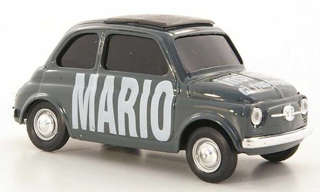 Fiat 500 1/43 Brumm 'Mario - insieme ci riusciremo'' diecast model cars