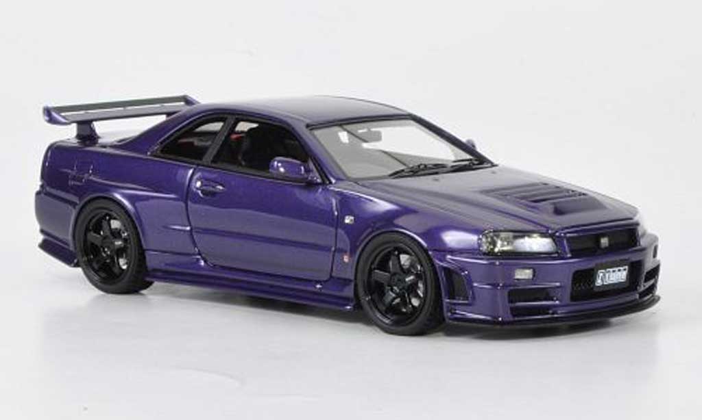 Nissan Skyline R34 1/43 HPI R34 GT-R Nismo Z-Tune lila diecast model cars