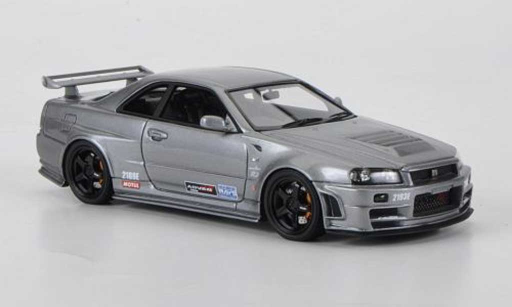 Nissan Skyline R34 1/43 HPI R34 GT-R grey Omori Factory C RHD diecast model cars