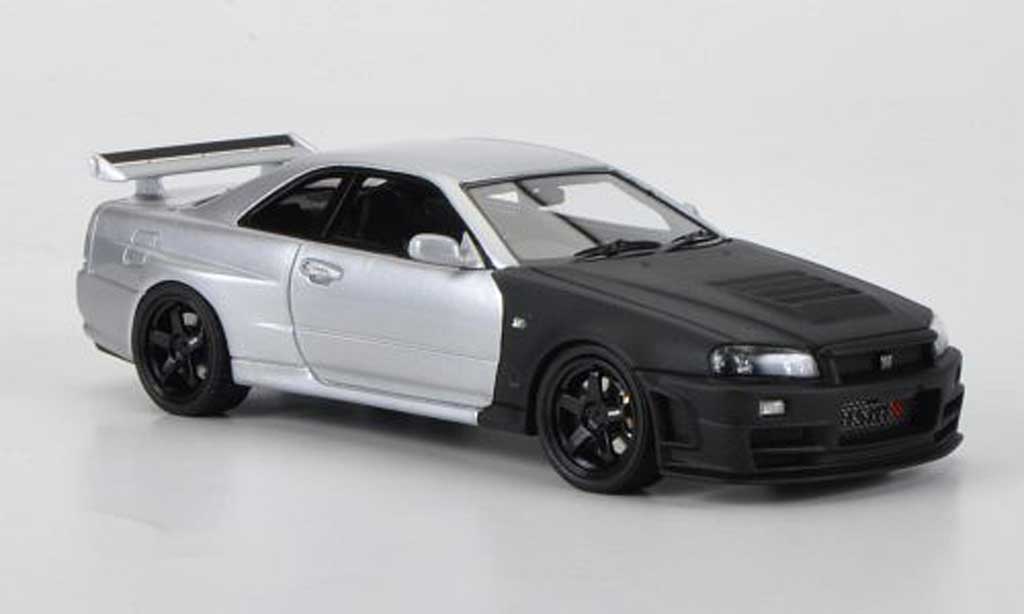 Nissan Skyline R34 1/43 HPI R34 GT-R Z-tune mattblack/grey Testfahrzeug Suzuka 2004 diecast model cars
