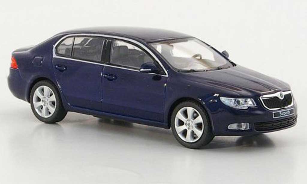 Skoda Superb 2009 1/43 Abrex 2009 II blue diecast model cars
