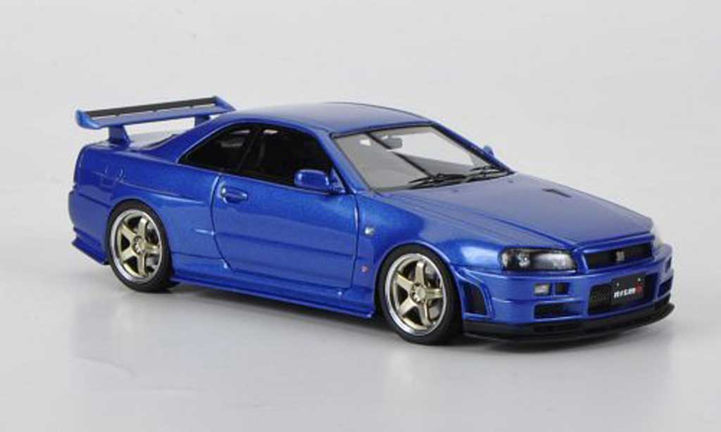 Nissan Skyline R34 1/43 HPI R34 GT-R S-tune blue RHD diecast model cars