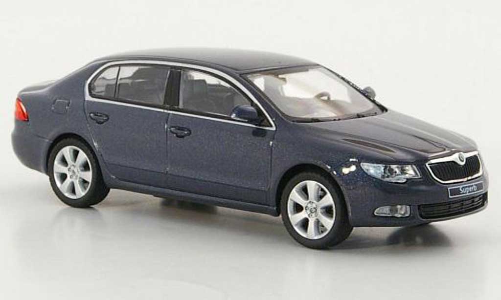 Skoda Superb 2009 1/43 Abrex 2009 II bluegrey diecast model cars